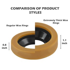 HYDRO MASTER Extra Thick Toilet Wax Ring Kit with Flange and Bolts, Fits 3-inch or 4-inch Waste Lines