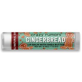 Crazy Rumors Gingerbread Lip Balm. 100% Natural, Vegan, Plant-Based, Made in USA (1-Pack)