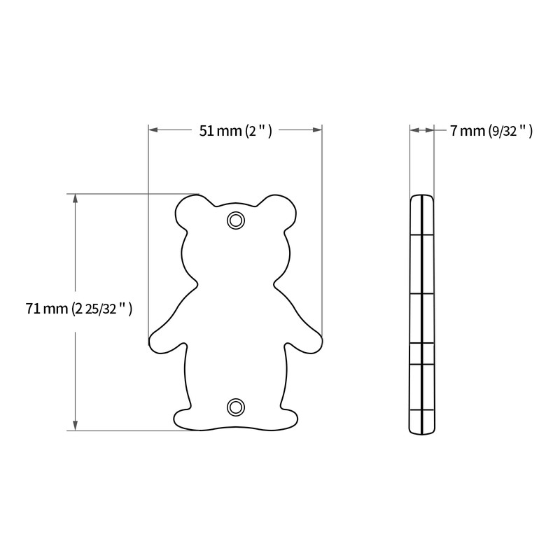 MFC PRO EN13356 Certified, Super Cute, 4 Colors, Bear-shaped, Scandinavian
