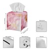 Biyejit Pink Marbles Tissue Box Cover Tissues Cube Box Cover