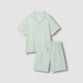 JAJU Summer Double Cotton 5-part Pajama Set_Light Mint