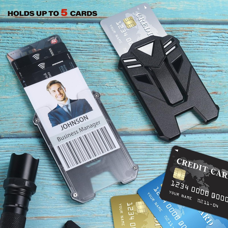 JNOMOW Heavy Duty Retractable Keychain and Badge Holder Set (2-Pack