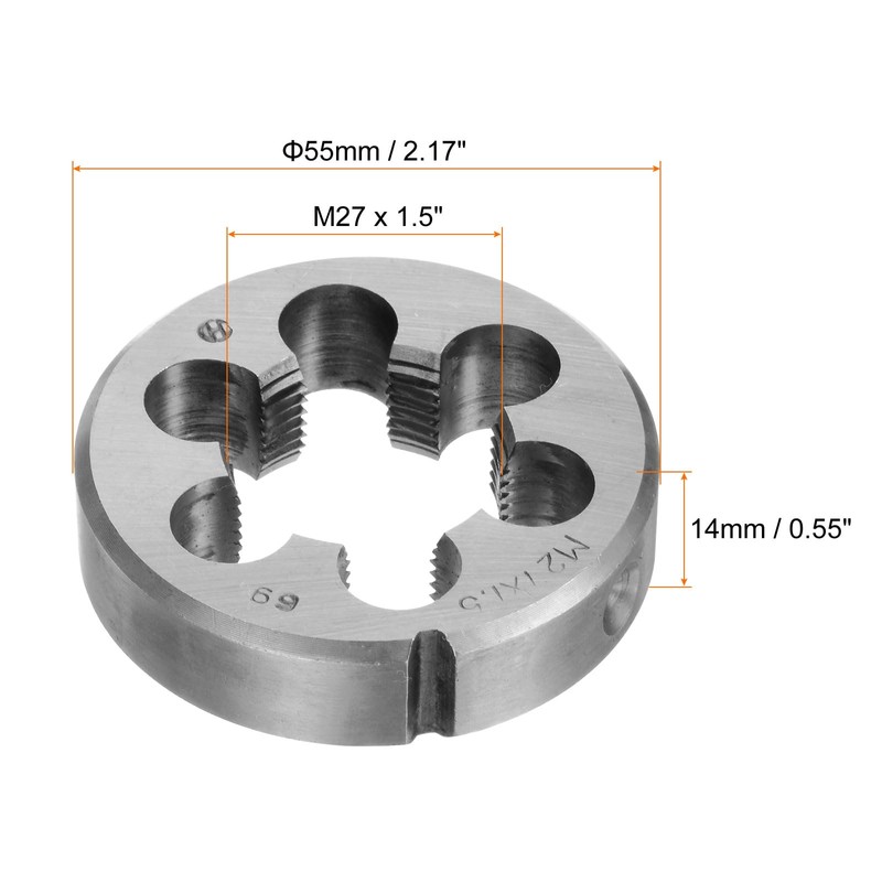 sourcing map M27 x 1.5 Metric Round Die, Machine Thread