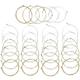 TUOREN 5 Sets of 6 String Guitar Strings Replacement Steel Guitar Strings for Acoustic Guitar Gold Ball End