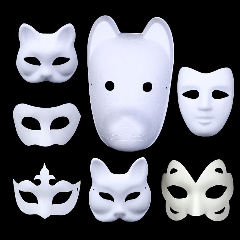 Meipro Paper Pulp Mask Blank White for Hand-Painting Creative Free