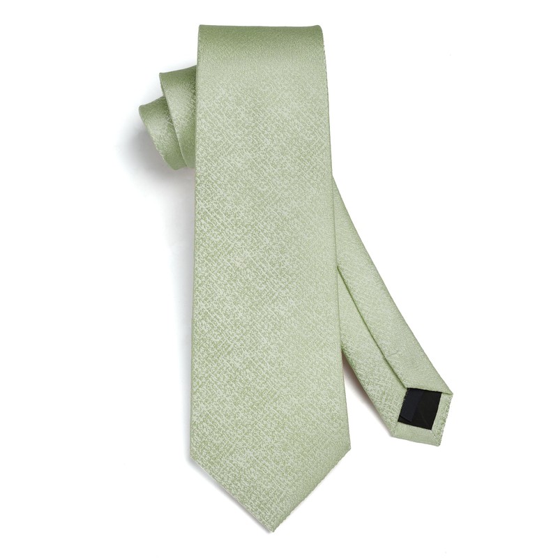 HISDERN Men's Tie Handkerchief Plain Tie & Pocket Square Set