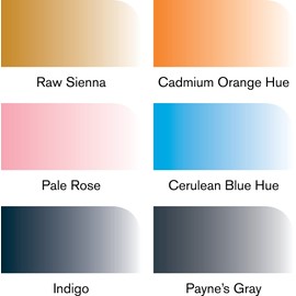 Winsor & Newton ProMarker Watercolor Marker Set, 6 Count, Sky Tones