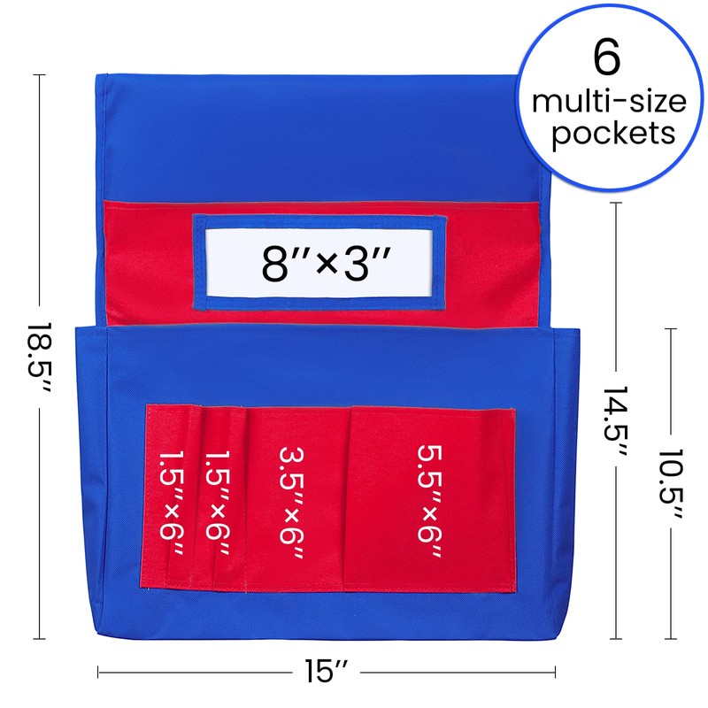 Godery Chairback Buddy Pocket Chart,Storage Canvas Seatback Stuff Storage Pocket