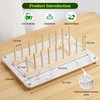 Stone Drying Mat for Kitchen Counter with Bamboo Dish Drying