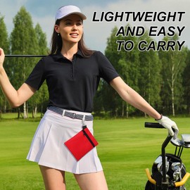 WILLBOND 12 Pcs Golf Tee Bag Holder Golf Tee Pouch Golf Ball Carry Bag with Metal Lobster Claw Clip Multicolor Portable Golf Accessories for Man Woman (Multicolor)