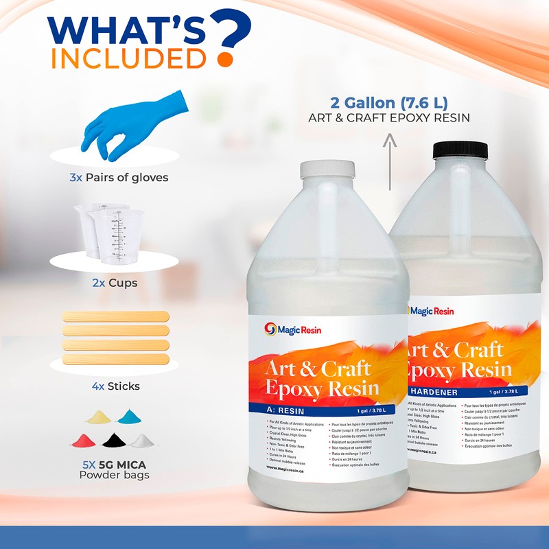 Epoxy Resin Kit for Art & Craft | 2 Gallon(256oz)