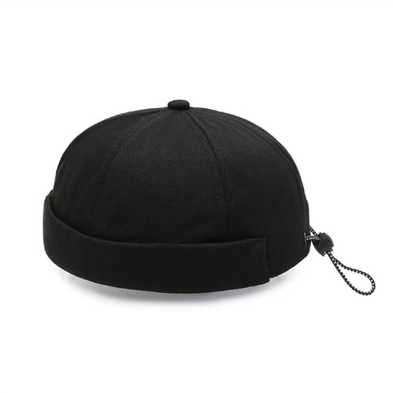Weuiean CSG-955 Men's Roll Cap, Cotton Hat, Round, Drawstring, Adjustable,