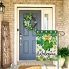 Hzppyz Welcome St. Patrick's Day Garden Flag Double Sided, Shamrock