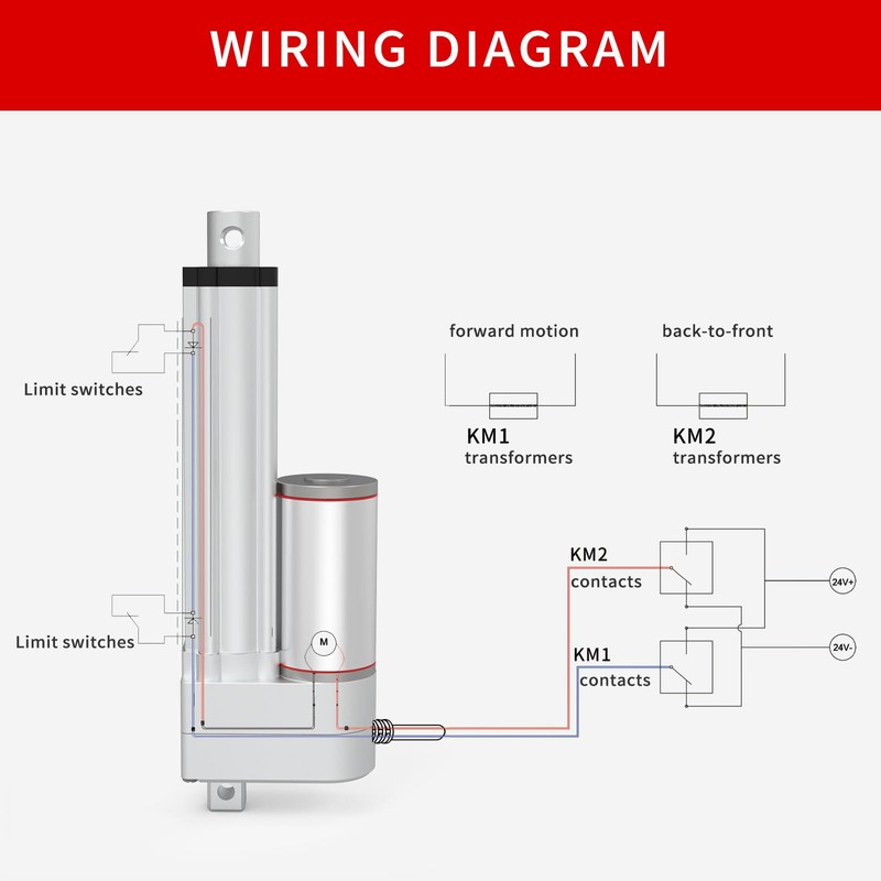 Juyancao 200mm 100N Electric Linear Actuator Motor, 12V High Load