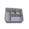 Rattan Partition Organizer Gray 2-Piece Divided Storage Divided Organizer