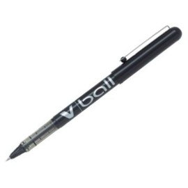 Pilot V5 Black V Ball Fine Rollerball Pen Pens Metal Tip 0.5mm Nib 0.3mm Line Liquid Ink BL-VB5 (12 Pens)