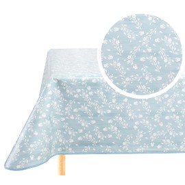 Oilcloth Tablecloth Oilcloth Tablecloth Washable Square 140 x 200 cm Duck Egg Blue Green