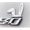 L-hotse Rabbit Ears 3D Plated Emblem Car Sticker