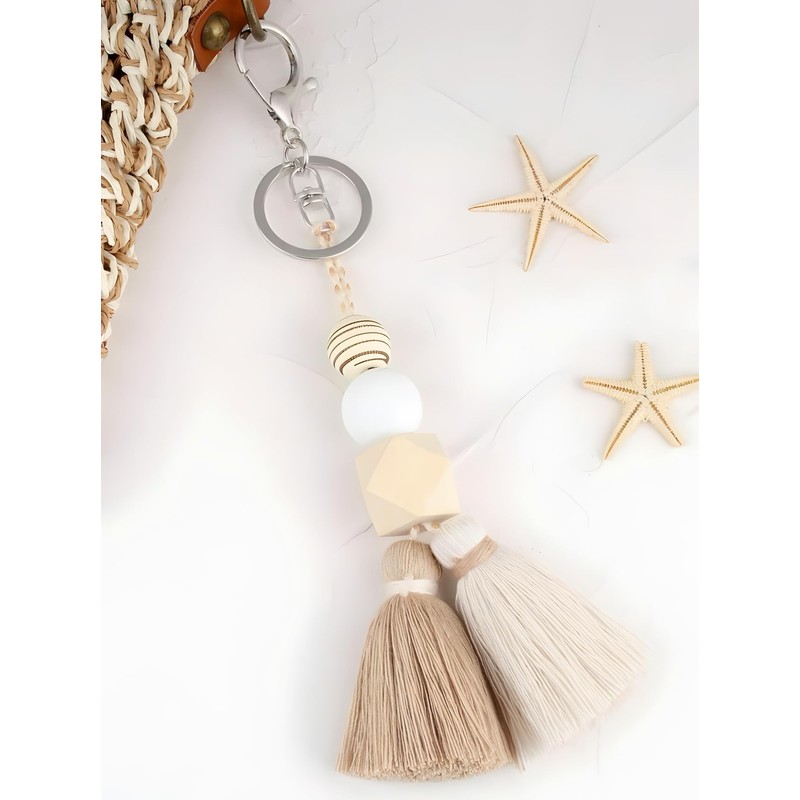 [Iris Apricot] Limited Edition Kraftworks Tassel Keychain Lanyard Key Ring