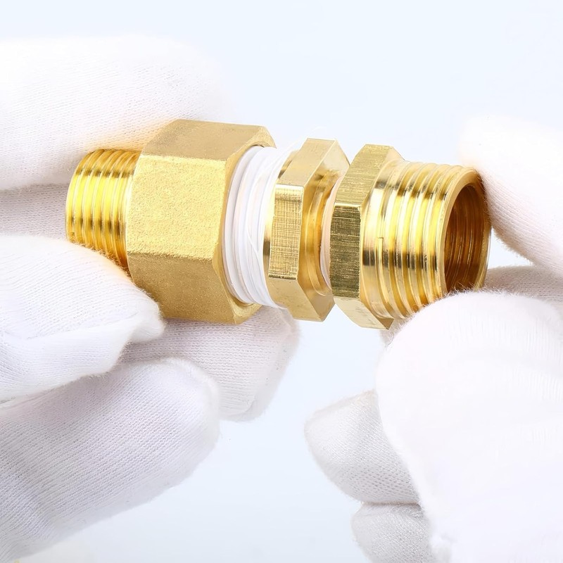 ZWWOGE 4 x Reducer 3/8 to 1/2 Inch Brass Male