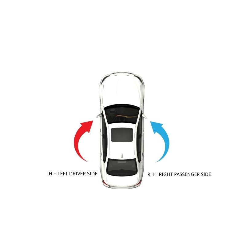Passenger Side Replacement Heated Mirror Glass No Rear Mount, Compatible