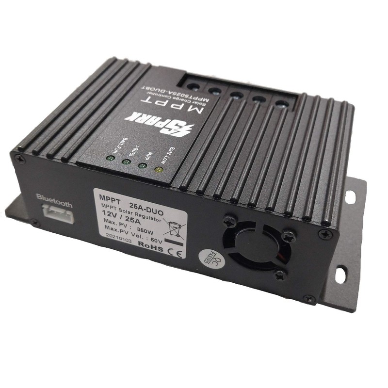25A SPARK MPPT solar charge controller 12V Dual Duo