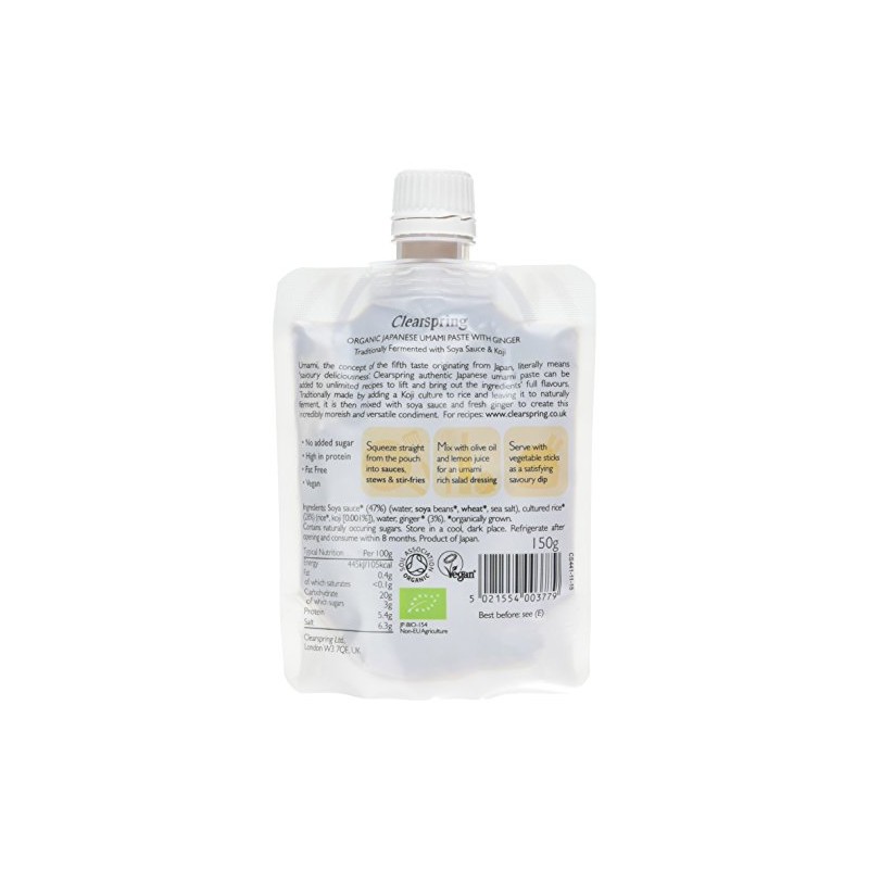 Clearspring Organic Umami Paste with Ginger 150 g (Pack of