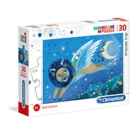 Clementoni 20254 Supercolor Ausflug mit Freunden – Puzzle 30 Teile ab 3 Jahren, buntes Kinderpuzzle mit besonderer Leuchtkraft & Farbintensität, Geschicklichkeitsspiel für Kinder