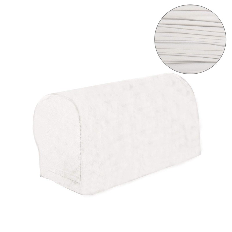 LERTREE Pack of 2 Velvet Soft Sofa Arm Slipcovers Elastic