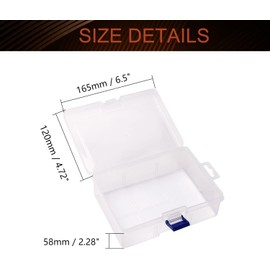 PP Component Storage Box, 165 x 120 x 58mm Plastic Organizer Container Tool Boxes