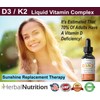 Herbal Nutrition Best Vitamin D3 Supplement Plus K2 Liquid Vitamin