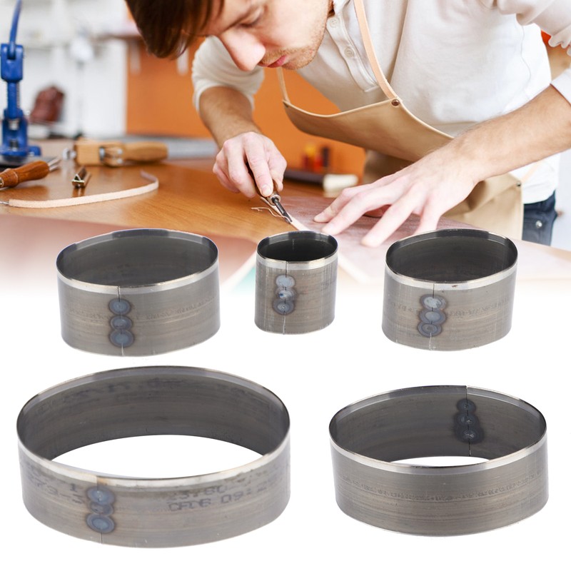 5Pcs Leather Punch Die Set Cutter Hollow Oval Cutting Mold
