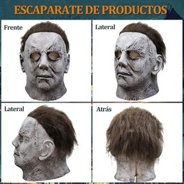 Máscara Michael Myers Halloween Terror Realista Látex Props, Cosplay para Adultos y Adolescentes