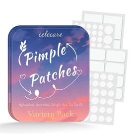 CELECARE 324pcs Acne patches,Pimple Patches Storage Boxes,Tea Tree Oil, Salicylic Acid-Large Pimple Patch for Face Acne Patches Large, Hydrocolloid Acne Dots for Acne - Zit Patches