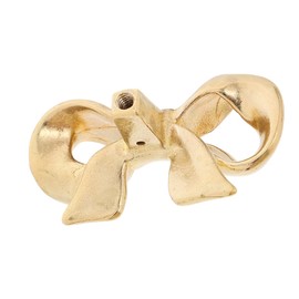 FELTECHELECTR 2pcs Brass Bow Handle Matte Cabinet Knob Covers Hinges Drawers Bronze Pendant Cabinets Kitchen Handles Brushed Gold Close Dresser Door Knobs Home Decor Bow Drawer Handle Golden