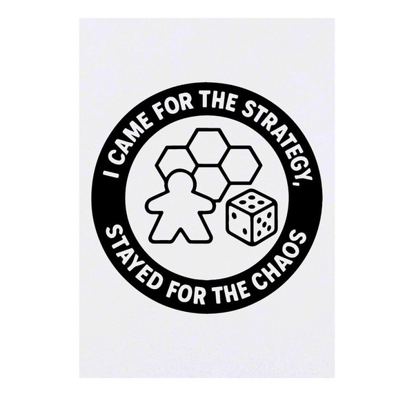 'Came For Strategy, Stayed For Chaos' Temporary Tattoo - Water