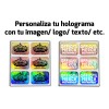 500 Hologramas Plastificados 28x20 Mm Logo Texto Num Serie