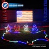 Russell Decor USA Patriotic Yard Sign Liights Star with 4-Level