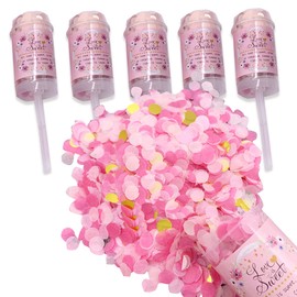 Rimikuru Crackers Party Confetti Cherry Blossom Push Up Flower Shower Birthday Wedding (Pink, Set of 6)