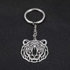 Amaxer Stainless Steel Geometric Origami Keychain for Unisex Animal Lover