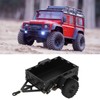 RC Car Hitch Trailer Aluminum Alloy Antislip Rubber Tire Rustproof
