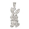 CLEVER SCHMUCK Set Silver Rabbit Pendant 19 mm on Both