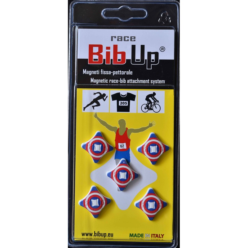 BibUp Magnetic RaceBib Fixing System (Cap America)
