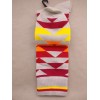 George Men's George Fashion Crew Dress Socks Aztec Red/Yellow/Ora