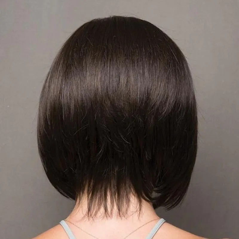 Jf Pelo Corto Natural | Peluca Cabeza Onda Cabello Recto