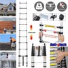 Qimu Telescoping Ladder 16.4FT Aluminum Telescoping Ladder with 2 Detachable