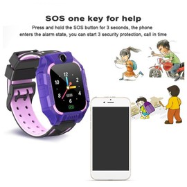 Children's Smart Watch, 1.44 Inch HD Touch Screen, Waterproof Children's Watch, Two-Way Voice Calls, Real-time Location Smartwatch with Multiple Functions (Purple)