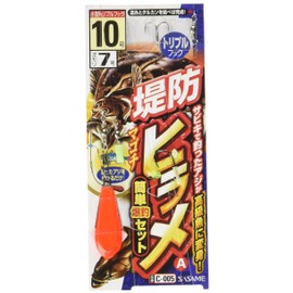 ささめ針(SASAME) C-005 堤防ヒラメセットA (トリプルフック) 黒・白