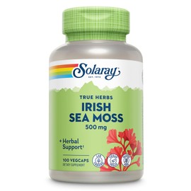 SOLARAY Irish Sea Moss 500 mg Naturally Occurring Vitamins, Minerals, and Fiber Herbal Support for Gut Health and More - Vegan, Gluten Free, Lab Verified - 60 Day Guarantee - 100 Servings, 100 VegCaps