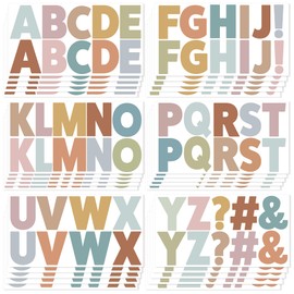 30 Sheets Letter Stickers 300 Pcs Large Bulletin Board Letters Set for Boho Classroom Decor,Vinyl Self Adhesive Alphabet ABC Stickers for Poster Board Mailbox Craft Home Door Wall Decor(2.5 Inch,Boho)